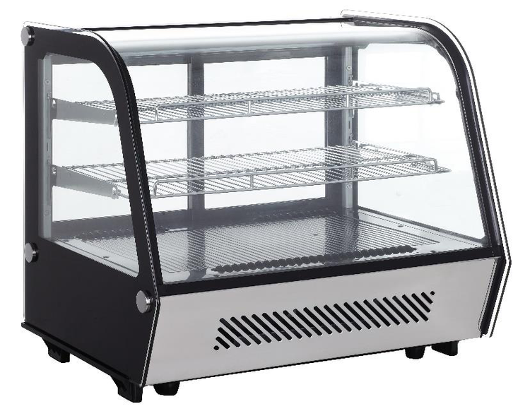 Product image #5 for BakeMax Titan Series 28-Inch Countertop Full-Service Refrigerated Display Case with Curved Front Glass