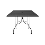 Thumbnail image #1 for Oak Street Boardwalk OB3636-BAR Indoor/Outdoor Square Bar Table, 36 x 36 in, Rolled Steel Top, 2 in Umbrella Hole, Steel Base, Black