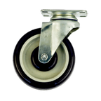 Thumbnail image #1 for New Age C450 5-Inch Swivel Plate Caster with Polyurethane Wheel, 250-lb Capacity