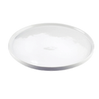 Thumbnail image #1 for Cal-Mil PP1167 Round Porcelain Display Platter, White, 12-3/4" Diameter x 1-1/2"H