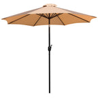 Thumbnail image #1 for Flash Furniture GM-402003-TAN-GG 9 ft Round Patio Umbrella with Aluminum Pole, Crank Lift, Tilt, Tan Polyester Cover