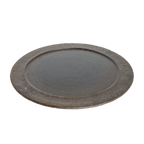 Thumbnail image #1 for Korin Inc PLL-563 Brown Half-Glaze Flat Round China Plate, 9-1/2" Case of 36