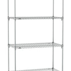 Thumbnail image #1 for Metro Super Erecta SA-1872C-86-S4 Super Adjustable Wire Stationary Starter Shelving Unit, 72"W x 18"D x 86"H, 600 lb. capacity per shelf, 2000 lb.