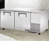Thumbnail image #5 for True 67 1/4-Inch 2-Section Deep Undercounter Freezer with 2 Solid Doors and Side-Mounted Self-Contained Refrigeration