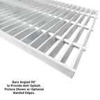 Thumbnail image #2 for IMC/Teddy SG-ATS-15108 Anti-Splash Subway Floor Trough Grating, 15" x 108" x 1" Deep, 304 Stainless Steel