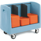 Thumbnail image #4 for Metro SSD16 Side-Load Polymer Dish and Tray Cart with Vinyl Cover, Adjustable Dividers, 60-Dish/80-Tray Capacity