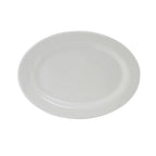 Thumbnail image #1 for Tuxton China Alaska ALH-100 White Porcelain Oval Platter, 10" x 7-1/4", Wide Rim, Rolled Edge Case of 2 Dozen