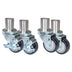 Thumbnail image #2 for (Quick Ship) BK Resources 5” Polyurethane Swivel Casters w/ Brakes – Set of 4 for Chef & Steam Tables