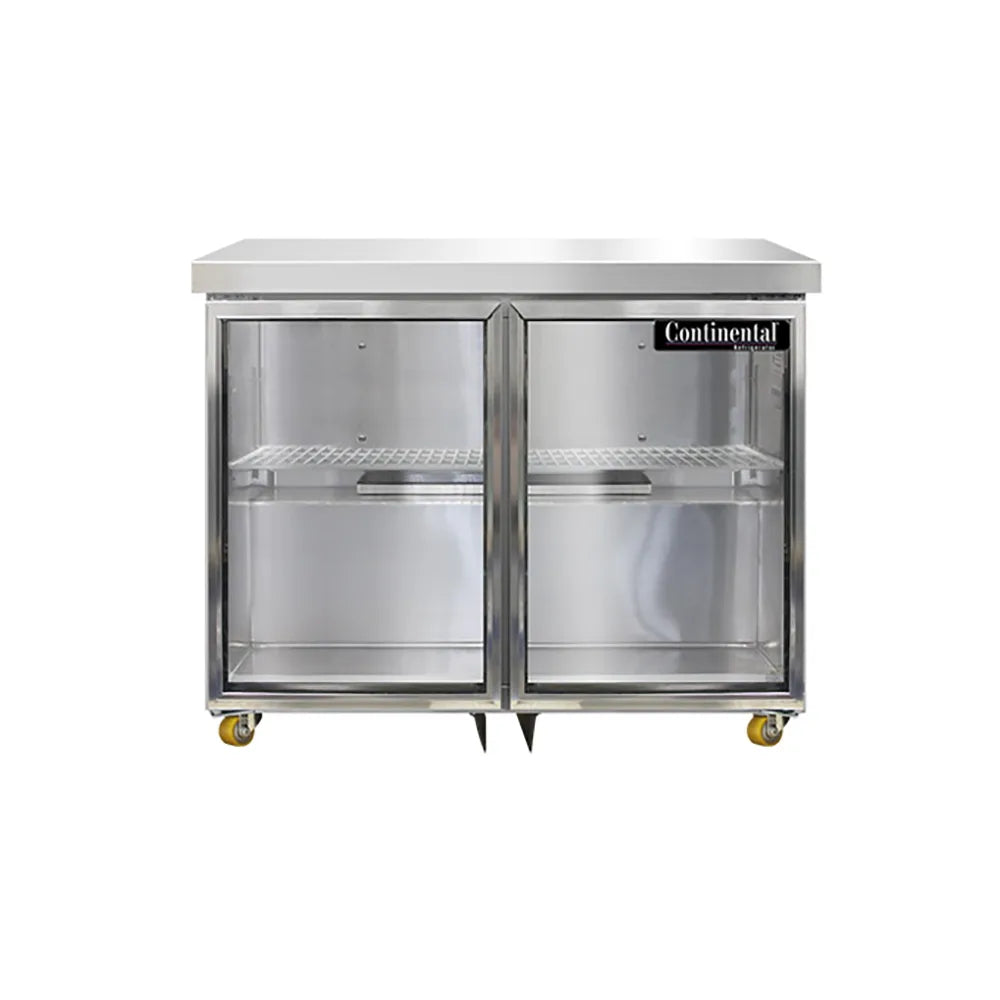 (Quick Ship) Continental SW36NGD-U 36" W Undercounter Refrigerator w/ (2) Sections & (2) Doors, 115v – Open Box (Clearance)