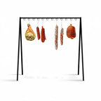Thumbnail image #2 for Eastern Tabletop H970FMB Floor Stand Meat Hook, 68"L x 96"H, Stainless Steel, Black