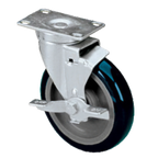 Thumbnail image #1 for Component Hardware CMP1-3PBB Medium-Duty Swivel Plate Caster with Side Brake, 3 in Wheel, 250 lb Capacity