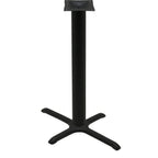 Thumbnail image #1 for Oak Street B2230-4-BAR Bar-Height Steel Table Base, 22" x 30" Base Spread, 4" Column, Black Finish