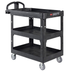 Thumbnail image #4 for Rubbermaid Commercial BRUTE Medium 3-Shelf Heavy-Duty Ergo Utility Cart, 600 lb. Capacity, Black