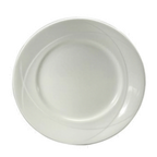 Thumbnail image #1 for 1880 Hospitality Vision by Oneida® F1150000131 8-Inch Round Bone China Plate, Embossed Wide Sloping Rim, Warm White Case of 2 Dozen