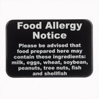 Thumbnail image #1 for TableCraft Products 10481 Wall-Mounted Allergy Warning Sign, 9" x 6", White/Black Case of 72