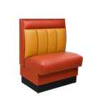 Thumbnail image #1 for ATSMFG ATS AT&S-ASD-W42-6CHHR GR6 William Deuce Booth, single, 30" long x 42" high, 6-channel with Headroll back, removable sinuous spring seat with