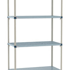 Thumbnail image #1 for Metro MetroMax Q MQ-1824GF-86-S4 Stationary Starter Polymer Shelving Unit, 4-Tier, 18"D x 24"W x 86"H