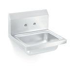 Thumbnail image #4 for Vollrath 141-0 Wall-Mounted 304 Stainless Steel Hand Sink, 17 x 15 Inch, 5-1/2 Inch Bowl, 2-Hole, Bracket Included