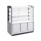 Thumbnail image #1 for GTI Designs Columbus RMCSTD-3750 150"W Vertical Open-Air Multideck Cooler, 3-Tier Shelves, Stainless Steel, Remote Refrigeration