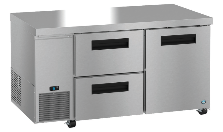 Product image #6 for Hoshizaki Steelheart 60-Inch Two-Section Undercounter Refrigerator with One Door and Two Drawers