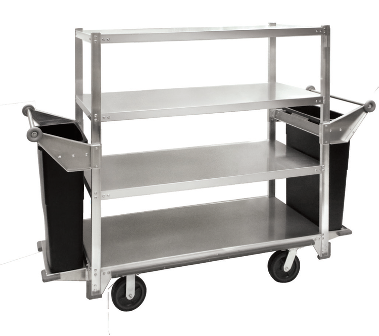 Product image #5 for Cres Cor Quiet Queen Mary 4-Shelf Aluminum Banquet Cart