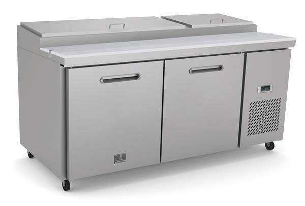 Product image #5 for Kelvinator Commercial 70-13/16-Inch Two-Section Refrigerated Pizza Prep Table, 9-Pan Capacity