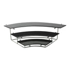 Thumbnail image #1 for Eastern Tabletop 1250 3-Tier Display Riser with Black Acrylic Shelves and Stainless Steel Stand, 29 x 20 x 7-1/2 in.