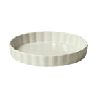 Thumbnail image #1 for Winco QBD-75-AW Fluted Porcelain Quiche Baking Dish, 18 oz, 7-1/2 x 7-1/2 x 1-1/4 in Case of 2 Dozen