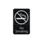 Thumbnail image #1 for CAC China SCE9-NM01 No Smoking Compliance Sign, English, 6 x 9 in, White Plastic, Self-Adhesive Case of 72