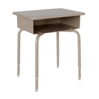 Thumbnail image #1 for Flash Furniture FD-DESK-GY-GY-GG Adjustable-Height Student Desk, 24"W x 18"D, Laminate Top with Open Front Metal Book Box