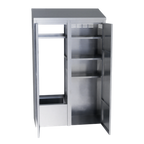 Thumbnail image #2 for Winholt Equipment STCT-HD2450.5H84-MPSL-ST-KT Stainless Steel Mop Sink Cabinet, 24"W x 50.5"L x 84"H, 4 Shelves, 2 Hinged Doors
