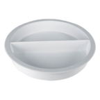 Thumbnail image #1 for G.E.T. Bugambilia IR121GB Round Cast Aluminum Food Pan with Divider, Resin-Coated Granite Black, 15-1/4 in Dia x 2-1/2 in Deep