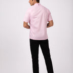 Thumbnail image #2 for Chef Works Springfield BCSZ009-PIN-M Single-Breasted Short-Sleeve Chef Coat, Pink, Cotton/Poly Twill, Medium