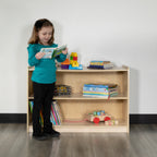 Thumbnail image #2 for Flash Furniture Hercules MK-STRG003-GG 2-Section Wooden Storage Cabinet, Natural, 24"H x 36"W x 15"D
