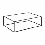 Thumbnail image #1 for Libbey APS Germany - Asia Plus APS 15504 Rectangular Black Metal Buffet Stand for GN 1/1 and GN 2/4 Pans, 20-7/8 x 12-7/8 x 6-1/2 in
