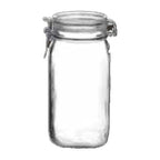 Thumbnail image #1 for Steelite Bormioli Rocco, Fido 4949Q454 Clear Soda Lime Glass Condiment Jar, 1.75 qt 1 Dozen
