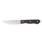Thumbnail image #1 for Steelite International Walco, Delrin WL880528 10-Inch Steak Knife, Stainless Steel Blade, Full-Tang, Black Phenolic Handle Pack of 1 Dozen