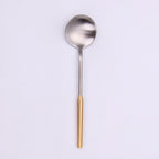 Thumbnail image #1 for Kadra Kitchenware Vikko Dine VF-SS20-AGS Gold Brushed 18/10 Stainless Steel Soup Spoon Case of 12