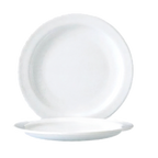 Thumbnail image #1 for Cardinal Restaurant White by Arcoroc 58621 6-Inch Round Opal Rim Plate Case of 2 Dozen