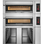 Thumbnail image #1 for Turbo Air Bake Tech Innovation BTDO-202 2-Tier Deck Oven with 2 Trays, 16 x 24 in Tray Size, Stainless Steel & Glass Exterior