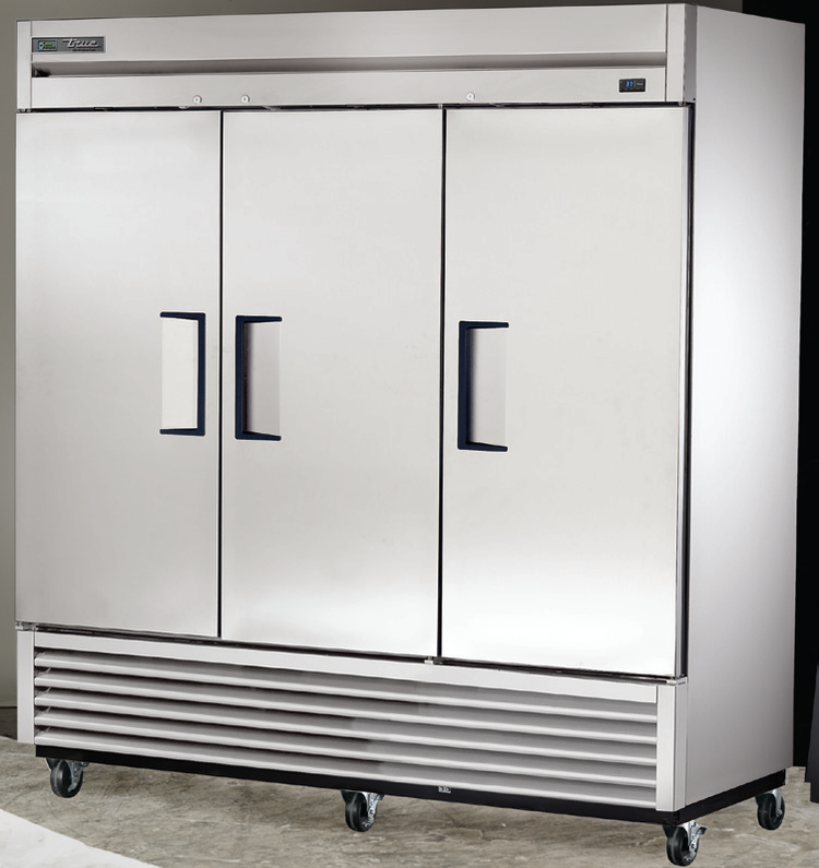 Product image #5 for True TS-72-HC Three-Section Solid Door Reach-In Refrigerator, 78 1/8-Inch Wide, Stainless Steel