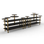 Thumbnail image #1 for Steelite International Mogogo, Modular MGCMLB08MBXF 3-Tier Modular Buffet Display Station, 180-1/2"W x 38"D x 54"H, Laminated Wood