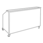Thumbnail image #1 for Eastern Tabletop Z946 Indoor/Outdoor 3-Tile Buffet Bar Kit with Stainless Steel Frame, Ice Bin, Panels and Speed Rail