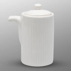 Thumbnail image #1 for Korin Inc SPT-A25317 White Soy Sauce Dispenser with Silicone Lid, 5.8 oz, 2.25" Diameter x 4"H
