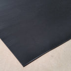 Thumbnail image #1 for Cactus Mat 1000F-C2 Deep Groove Rubber Runner Matting, 2' Wide, 1/8" Thick, Black