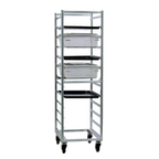 Thumbnail image #1 for New Age 1482 Mobile Aluminum Poly Box/Sheet Pan Rack, 13-Pan, 18" x 26" Pan Capacity, Open Sides