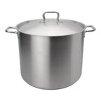 Thumbnail image #1 for Browne USA Foodservice Elements 5733960 60 Qt Stainless Steel Stock Pot with Self-Basting Cover, Induction-Ready