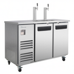 Thumbnail image #1 for Blue Air FSE LLC BLKC59-2S-HC Two-Section Keg Cooler, 2 Half-Barrel Capacity, Stainless Steel, Two Single-Faucet Towers