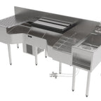 Thumbnail image #1 for Perlick Bartender's Cockpit™ PCE78-C-6 Freestanding Preconfigured Cocktail Station, 78"W, 6" Backsplash, Stainless Steel