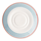 Thumbnail image #1 for Tableware Solutions USA Cosmo by Continental 51COBLU007 6-Inch Round Blue China Saucer, Double Well Case of 24